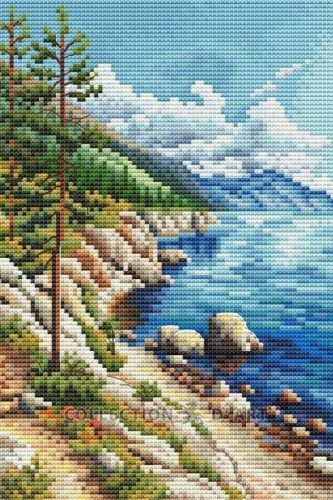 BC8105 Út az azúr tóhoz 14,5x22 cm