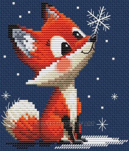 BC8127 Törékeny hópihe - róka 10x12,5 cm