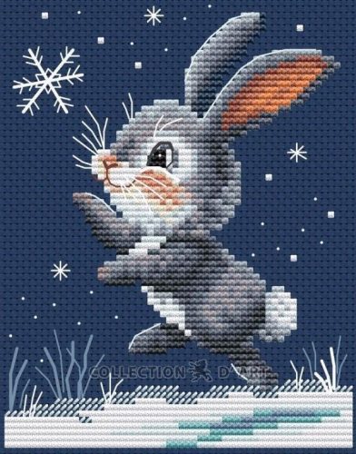 BC8128 Törékeny hópihe - nyuszi 10,5x13 cm