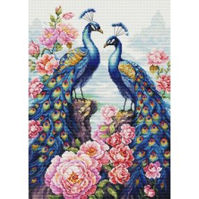 BU5104 Harmónia közöttünk - pávák 25x35 cm