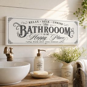 Bathroom is my happy place - vászonkép