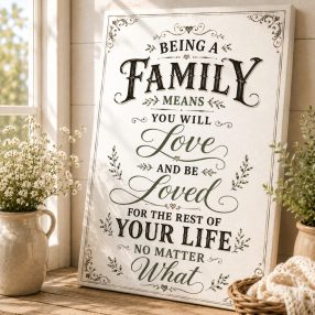 Being a family means - vászonkép
