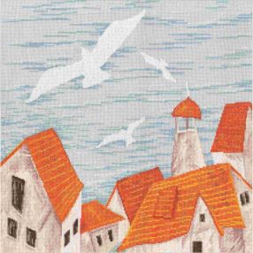 CU100 Seagulls over the sea 40x40 cm