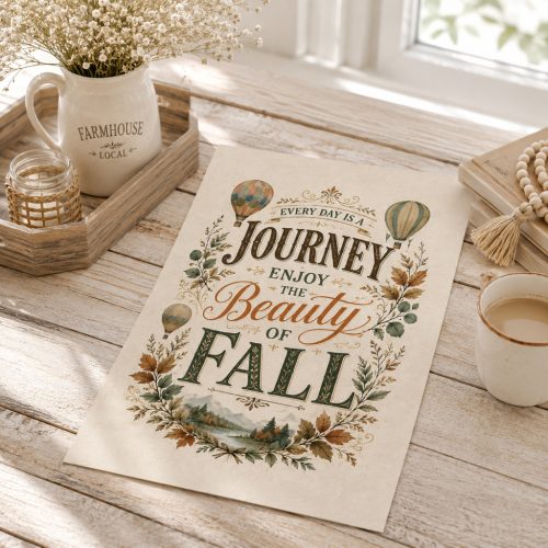 Every day is a journey, enjoy the beauty of fall - 24,5x34,5 cm tekercs 