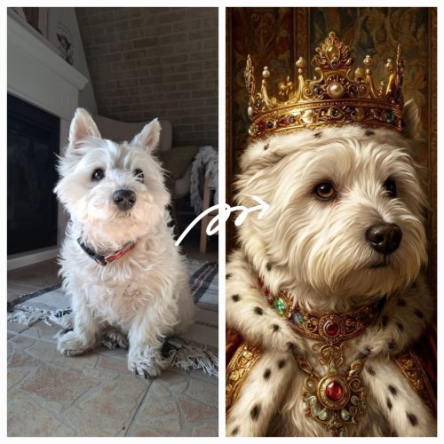 Fenséges kutya - egyedi vászonkép