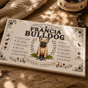 Hűséges francia bulldog - egyedi vászonkép