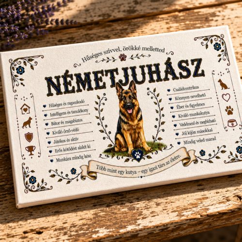 Hűséges németjuhász - egyedi vászonkép