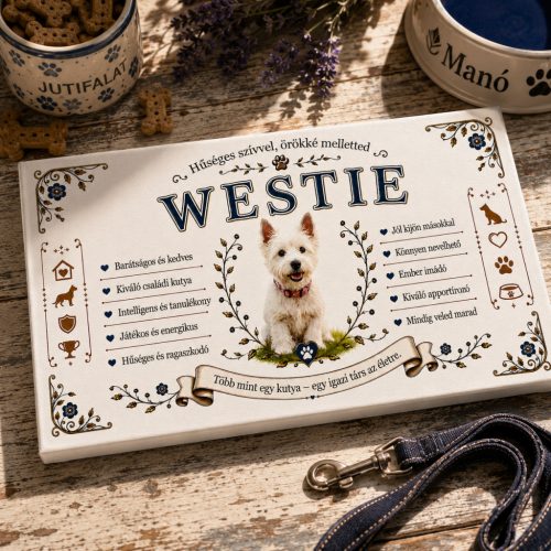 Hűséges westie - egyedi vászonkép