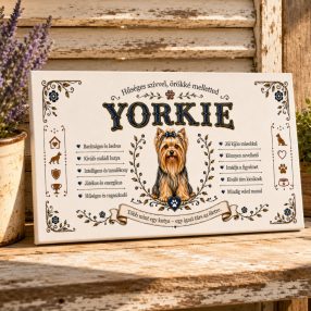 Hűséges yorkie - egyedi vászonkép