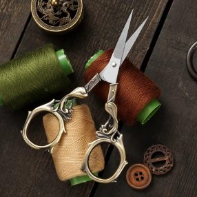 KR14 Copper scissors - peacocks 12 cm