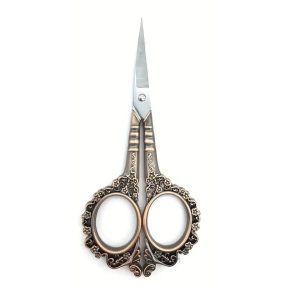 KR43 Vöros réz olló - szőlővirág 12 cm