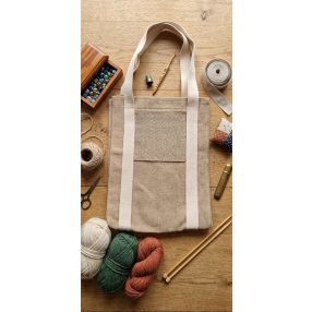 Vászon kézimunka tároló táska 23x30 cm