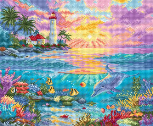 LI 59-00 Delfin paradicsom 29x24 cm