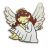 Leti 14387 Pihenő angyal - tűmágnes 4x4 cm