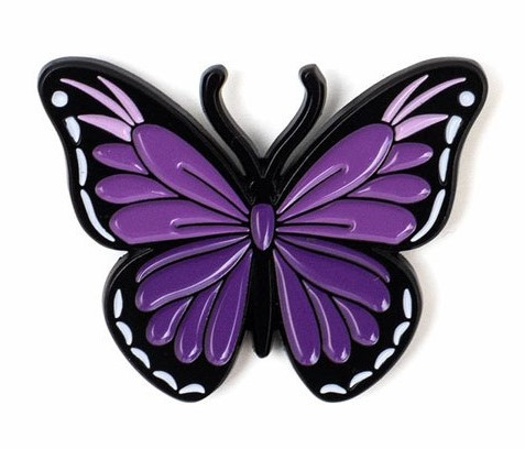 Leti 14375 Tűmágnes - lila pillangó 4x3 cm