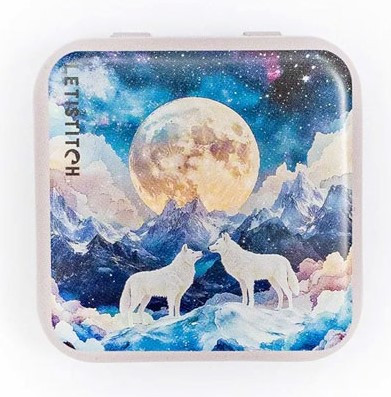 Leti 25631 Fém tűtartó - hold és szerelem 5,5x5,5x2 cm