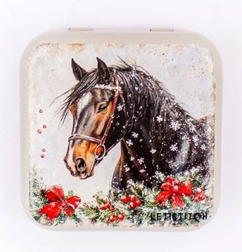 Leti 25635 Fém tűtartó - téli ló 5,5x5,5x2 cm