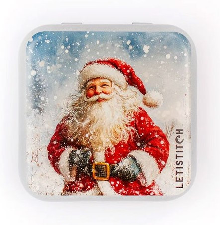 Leti 25637 Fém tűtartó - télapó 5,5x5,5x2 cm