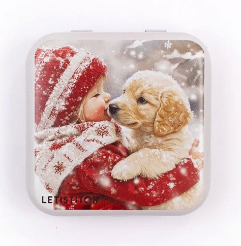 Leti 25639 Fém tűtartó - kutyus 5,5x5,5x2 cm