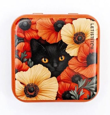 Leti 25640 Fém tűtartó - cica 5,5x5,5x2 cm