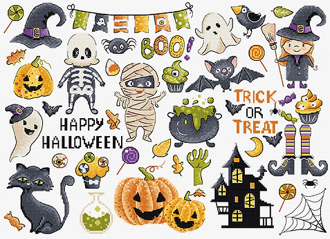 Leti 8225 Halloween Sampler 38x27 cm