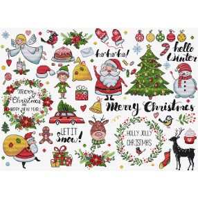 Leti 9928 Christmas Sampler 38x27 cm