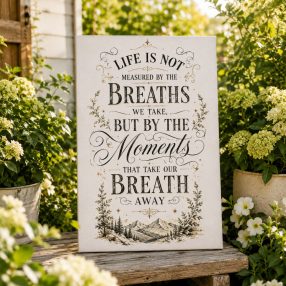 Life is not measured by the breaths we take - vászonkép