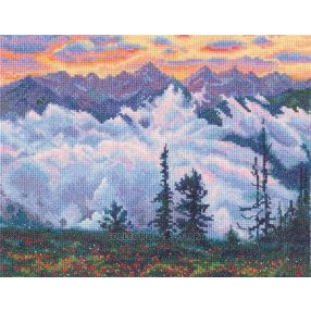 M1018 Fog meeting the sunset 27x21,5 cm