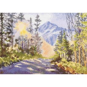 M1081 Forest road to mountains 27x20 cm