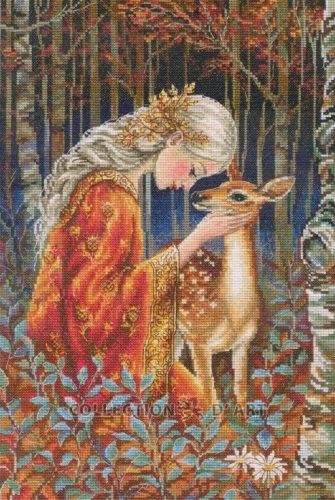 M1096 Fairytale Girl and Fawn 24x36 cm