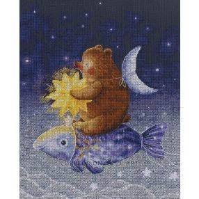 M947 Riding a magic fish 24,5x29 cm