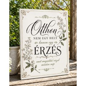 Otthon, nem egy hely hanem egy érzés - vászonkép