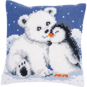 PN-0000785 Polar bear and penguin 40x40 cm