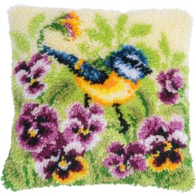 PN-0190867 Blue tit on pansies 40x40 cm