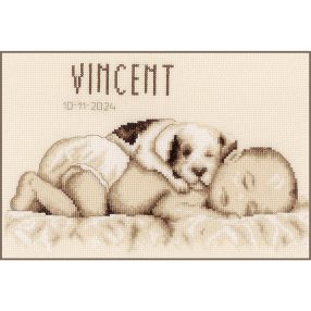 PN-0199545 Baby and dog 26x20 cm
