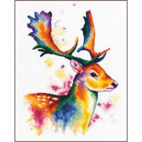PN-0203102 Deer in rainbow colours 29x40 cm