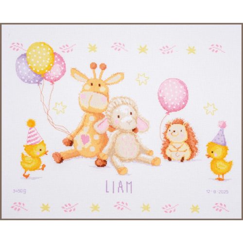 PN-0203120 Állati party - babaköszöntő 51x40 cm