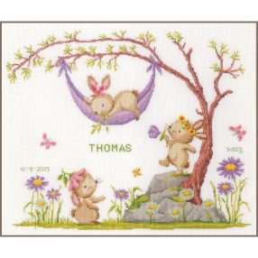 PN-0204852 Bunnies in the garden 45x37 cm