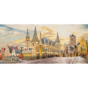 PN-0205236 Cityview of Ghent 70x35 cm 27ct