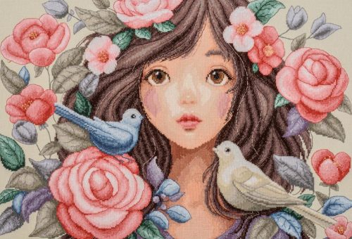 PN-0213974 She dove into roses 43x29 cm