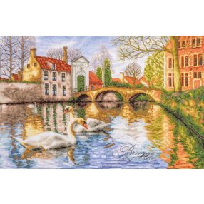 PN-0216170 Swans of Bruges 52x36 cm