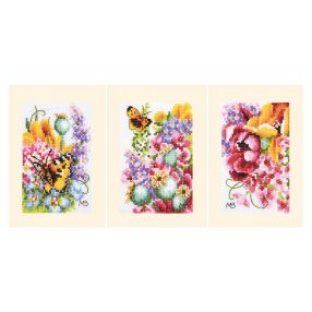 PN-0224152 Flower power bouquet set of 3 10,5x15 cm