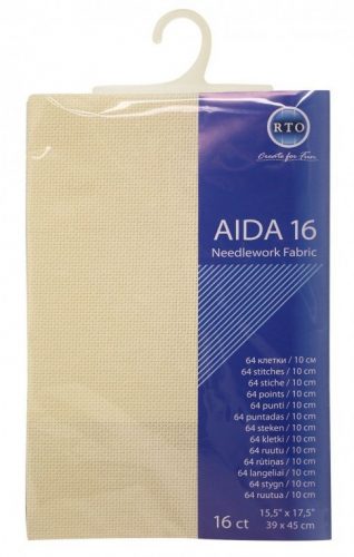 rto-a16-264  Aida 16ct ekrü 39x45 cm