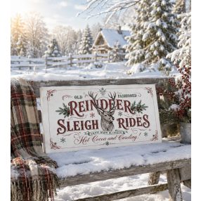 Reindeer sleigh rides - vászonkép