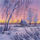 S1669 Winter evening 18x18 cm