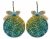 S1694 Christmas tree decoration. Green ball 7,3×9 cm
