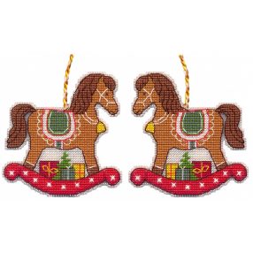 S1697 Christmas tree decoration. Horse 9,3×9,6 cm