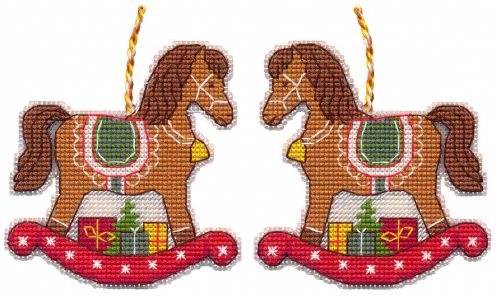 S1697 Karácsonyi hintaló 9,3×9,6 cm