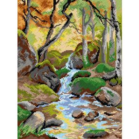 3532 Heinrich Bohmer - Patak az erdőben 30x40 cm