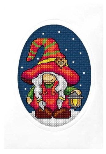 SA6326 Gnome with a lantern 10,5x15 cm